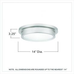 New 🔥 Patriot Lighting® Devin Brushed Nickel Integrated LED Flush Mount Ceiling Light ✨ -Patriot Lighting Sales MND4157A1 DIM