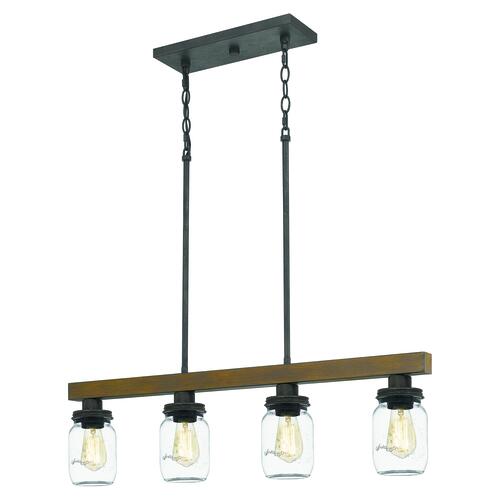New ❤️ Patriot Lighting® Wheland Matte Black 4-Light Island Light 🔔 3 New ❤️ Patriot Lighting® Wheland Matte Black 4-Light Island Light 🔔