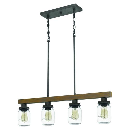 New ❤️ Patriot Lighting® Wheland Matte Black 4-Light Island Light 🔔 4 New ❤️ Patriot Lighting® Wheland Matte Black 4-Light Island Light 🔔 - Image 2