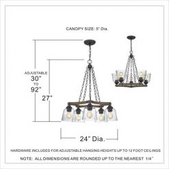 Best Sale 🌟 Patriot Lighting® Elegant Home Astaria 5-Light Matte Black & Faux Wood Chandelier 🛒 15 Best Sale 🌟 Patriot Lighting® Elegant Home Astaria 5-Light Matte Black & Faux Wood Chandelier 🛒 -Patriot Lighting Sales MND4326A DIM