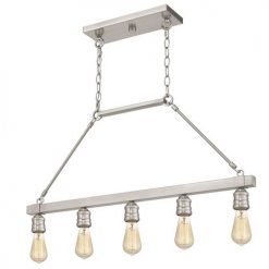 Deals 🧨 Patriot Lighting® Beaman Brushed Nickel 5 Light Island Light 🛒 -Patriot Lighting Sales MND4428A 3