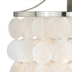 Best Pirce ⭐ Patriot Lighting® Elsa Capiz Shell Satin Nickel Pendant 👏 -Patriot Lighting Sales P0138 2