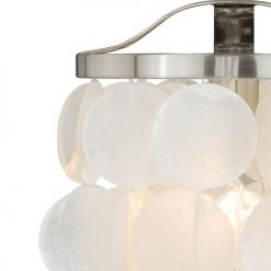 Best Pirce 👍 Patriot Lighting® Elsa Capiz Shell Satin Nickel Pendant 🔥 -Patriot Lighting Sales P0141 2