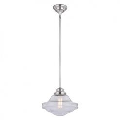Best Pirce 😉 Patriot Lighting® Huntley Satin Nickel 1 Light Pendant 🧨