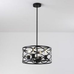 Hot Sale ⌛ Patriot Lighting® Phinny Matte Black 4-Light Pendant/Semi-Flush Mount Ceiling Light 😍 8 Hot Sale ⌛ Patriot Lighting® Phinny Matte Black 4-Light Pendant/Semi-Flush Mount Ceiling Light 😍 -Patriot Lighting Sales SFM4MBKON