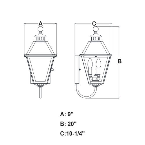 Best Sale 💯 Patriot Lighting® Nottingham Textured Black 3-Light Outdoor Wall Light 🎉 7 Best Sale 💯 Patriot Lighting® Nottingham Textured Black 3-Light Outdoor Wall Light 🎉 - Image 5