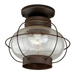 Outlet 🔥 Patriot Lighting® Chatham Burnished Bronze Outdoor Flush Mount Light 🛒