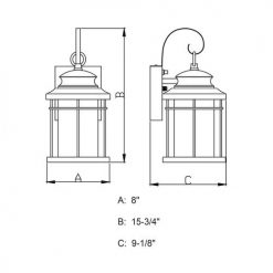 Best Sale 😀 Patriot Lighting® Melbourne Oil-Rubbed Bronze LED Outdoor Wall Light 🥰 15 Best Sale 😀 Patriot Lighting® Melbourne Oil-Rubbed Bronze LED Outdoor Wall Light 🥰 -Patriot Lighting Sales T0163 DWG