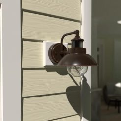 Buy 😉 Patriot Lighting® Dualux® Harwich Burnished Bronze Outdoor Wall Light 🔥 -Patriot Lighting Sales T0252 LF3