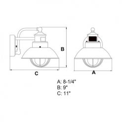 Promo 🔔 Patriot Lighting® Dualux® Harwich Textured Gray Outdoor Wall Light ✨ 11 Promo 🔔 Patriot Lighting® Dualux® Harwich Textured Gray Outdoor Wall Light ✨ -Patriot Lighting Sales T0253 DWG