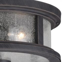 Brand new ⭐ Patriot Lighting® Cumberland Rust Iron 2-Light Outdoor Flush Mount Light 🔥 -Patriot Lighting Sales T0290 2