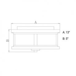 Brand new ⭐ Patriot Lighting® Cumberland Rust Iron 2-Light Outdoor Flush Mount Light 🔥 -Patriot Lighting Sales T0290 DWG