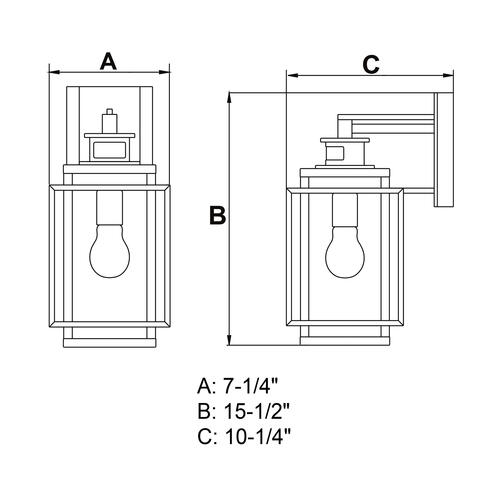 New 🌟 Patriot Lighting® Dualux® Hyde Park Espresso Bronze Outdoor Wall Light ❤️ 7 New 🌟 Patriot Lighting® Dualux® Hyde Park Espresso Bronze Outdoor Wall Light ❤️ - Image 5