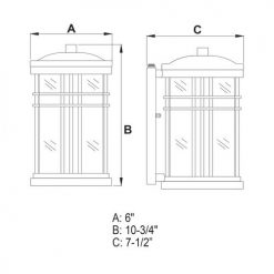 Hot Sale 🥰 Patriot Lighting® Wrightwood Vintage Black Outdoor Wall Light 🎉 11 Hot Sale 🥰 Patriot Lighting® Wrightwood Vintage Black Outdoor Wall Light 🎉 -Patriot Lighting Sales T0306 DWG