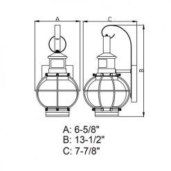 Buy 🎉 Patriot Lighting® Dualux® Chatham Burnished Bronze Outdoor Wall Light ⌛ -Patriot Lighting Sales T0326 DWG