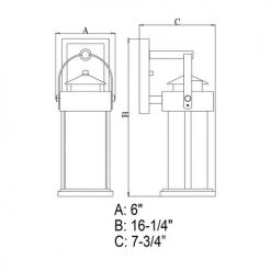 Promo 🎁 Patriot Lighting® Cumberland Textured Dark Bronze And Burnished Oak Outdoor Wall Light ✨ 11 Promo 🎁 Patriot Lighting® Cumberland Textured Dark Bronze And Burnished Oak Outdoor Wall Light ✨ -Patriot Lighting Sales T0445 DWG