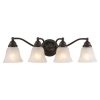 Promo 👏 Patriot Lighting® Standford Oil Burnished Bronze 4 Light Vanity Light ✔️ -Patriot Lighting Sales VL35124OBB
