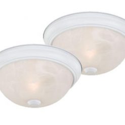 Best Sale 😍 Patriot Lighting® Stella White 1-Light Flush Mount Ceiling Light - 2 Pack 👍