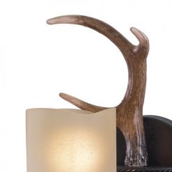 New ⌛ Patriot Lighting® Yoho Black Walnut 1 Light Antler Vanity Light 👍 -Patriot Lighting Sales W0032 3