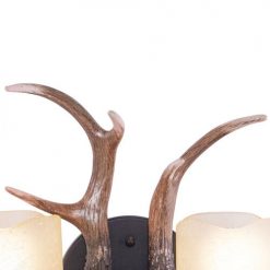 Best Sale 👏 Patriot Lighting® Yoho Black Walnut 2 Light Antler Vanity Light 🛒 -Patriot Lighting Sales W0033 3