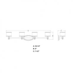 Hot Sale ⌛ Patriot Lighting® Carlisle Chrome 4 Light Vanity Light 🥰 11 Hot Sale ⌛ Patriot Lighting® Carlisle Chrome 4 Light Vanity Light 🥰 -Patriot Lighting Sales W0149 DWG