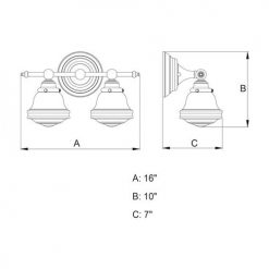 Coupon 🧨 Patriot Lighting® Huntley Oil Rubbed Bronze 2 Light Vanity Light ⭐ 9 Coupon 🧨 Patriot Lighting® Huntley Oil Rubbed Bronze 2 Light Vanity Light ⭐ -Patriot Lighting Sales W0168 DWG