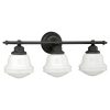 Promo 😀 Patriot Lighting® Huntley Oil Rubbed Bronze 3 Light Vanity Light 👍 -Patriot Lighting Sales W0170