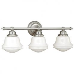 Best deal 🧨 Patriot Lighting® Huntley Satin Nickel 3 Light Vanity Light 👍