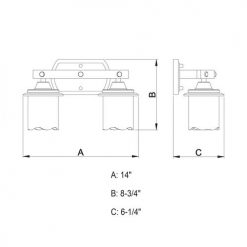 Budget 😀 Patriot Lighting® Halifax Black Walnut 2 Light Vanity Light 👍 -Patriot Lighting Sales W0182 DWG