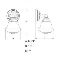 Cheap 🌟 Patriot Lighting® Huntley Oil Rubbed Bronze 1 Light Vanity Light 😍 -Patriot Lighting Sales W0188 DWG
