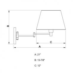 Wholesale 🤩 Patriot Lighting® Chapeau Polished Nickel Wall Light 🎁 11 Wholesale 🤩 Patriot Lighting® Chapeau Polished Nickel Wall Light 🎁 -Patriot Lighting Sales W0200 DWG