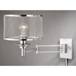 Outlet 🧨 Patriot Lighting® Polk Satin Nickel 1 Light Wall Light 🥰 -Patriot Lighting Sales W0259 1