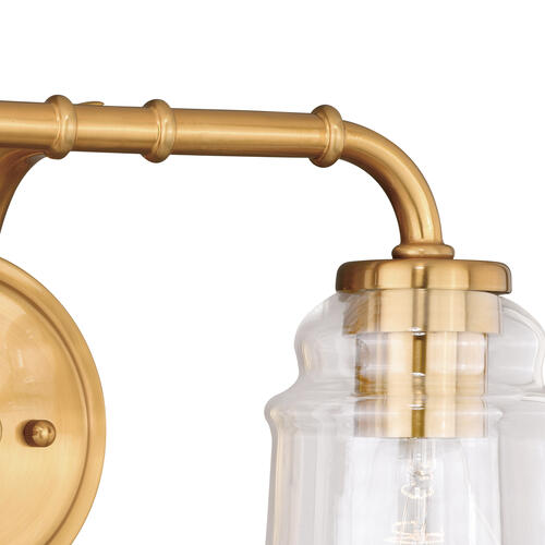 Discount ⌛ Patriot Lighting® Toledo Natural Brass 2 Light Vanity Light 💯 5 Discount ⌛ Patriot Lighting® Toledo Natural Brass 2 Light Vanity Light 💯 - Image 3