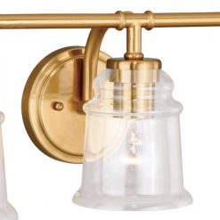 Best reviews of 🥰 Patriot Lighting® Toledo Natural Brass 3 Light Vanity Light 🔥 -Patriot Lighting Sales W0264 1