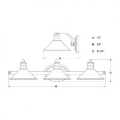 Coupon ✔️ Patriot Lighting® Akron Oil Rubbed Bronze 3 Light Vanity Light 😍 -Patriot Lighting Sales W0285 DWG