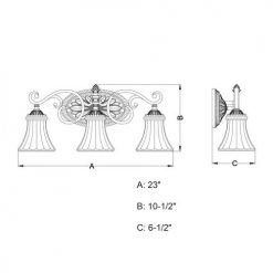 Cheapest ✨ Patriot Lighting® Avenant Bronze 3 Light Vanity Light ✨ -Patriot Lighting Sales W0303 DWG