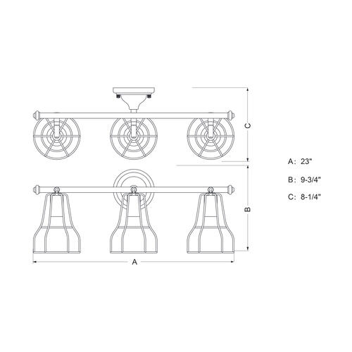 Brand new 🧨 Patriot Lighting® Clybourn Oil Rubbed Bronze 3 Light Vanity Light 😉 9 Brand new 🧨 Patriot Lighting® Clybourn Oil Rubbed Bronze 3 Light Vanity Light 😉 - Image 7