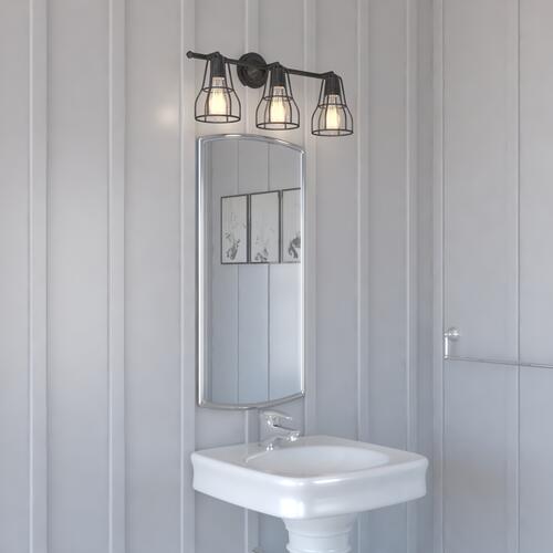 Brand new 🧨 Patriot Lighting® Clybourn Oil Rubbed Bronze 3 Light Vanity Light 😉 7 Brand new 🧨 Patriot Lighting® Clybourn Oil Rubbed Bronze 3 Light Vanity Light 😉 - Image 5