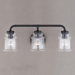 Flash Sale ✨ Patriot Lighting® Toledo Matte Black 3 Light Vanity Light 🔔 -Patriot Lighting Sales W0350 5