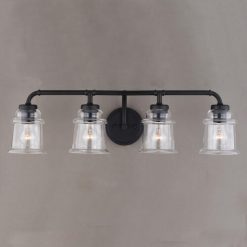 Buy 😀 Patriot Lighting® Toledo Matte Black 4 Light Vanity Light ✨ -Patriot Lighting Sales W0351 5