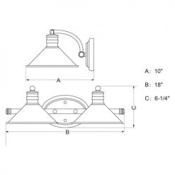 Best Sale ⭐ Patriot Lighting® Akron Matte White 2 Light Vanity Light ⌛ 15 Best Sale ⭐ Patriot Lighting® Akron Matte White 2 Light Vanity Light ⌛ -Patriot Lighting Sales W0376 DWG