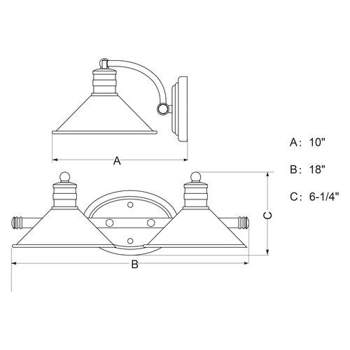 Best Sale ⭐ Patriot Lighting® Akron Matte White 2 Light Vanity Light ⌛ 9 Best Sale ⭐ Patriot Lighting® Akron Matte White 2 Light Vanity Light ⌛ - Image 7