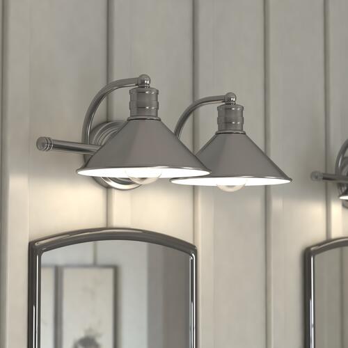 Best Sale ⭐ Patriot Lighting® Akron Matte White 2 Light Vanity Light ⌛ 8 Best Sale ⭐ Patriot Lighting® Akron Matte White 2 Light Vanity Light ⌛ - Image 6