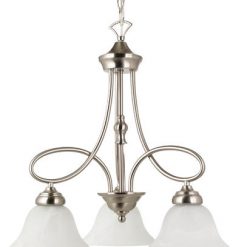Budget 🔥 Patriot Lighting Rianto 3-Light Brushed Nickel Chandelier 🎉