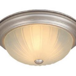 New 💯 Patriot Lighting® Cornwall Brushed Nickel 3-Light Flush Mount Ceiling Light ⭐