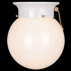 Outlet 🧨 Patriot Lighting® Amity White 1-Light Flush Mount Ceiling Light 🌟