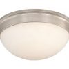Best Sale 🧨 Patriot Lighting® Tertial II Brushed Nickel 2-Light Flush Mount Ceiling Light 💯