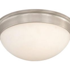 Best Sale 🧨 Patriot Lighting® Tertial II Brushed Nickel 2-Light Flush Mount Ceiling Light 💯