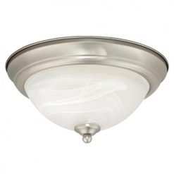 New 🛒 Patriot Lighting® Payton Satin Nickel Integrated LED Flush Mount Ceiling Light 😍