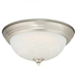 Budget 😀 Patriot Lighting® Payton Satin Nickel Integrated LED Flush Mount Ceiling Light 🛒
